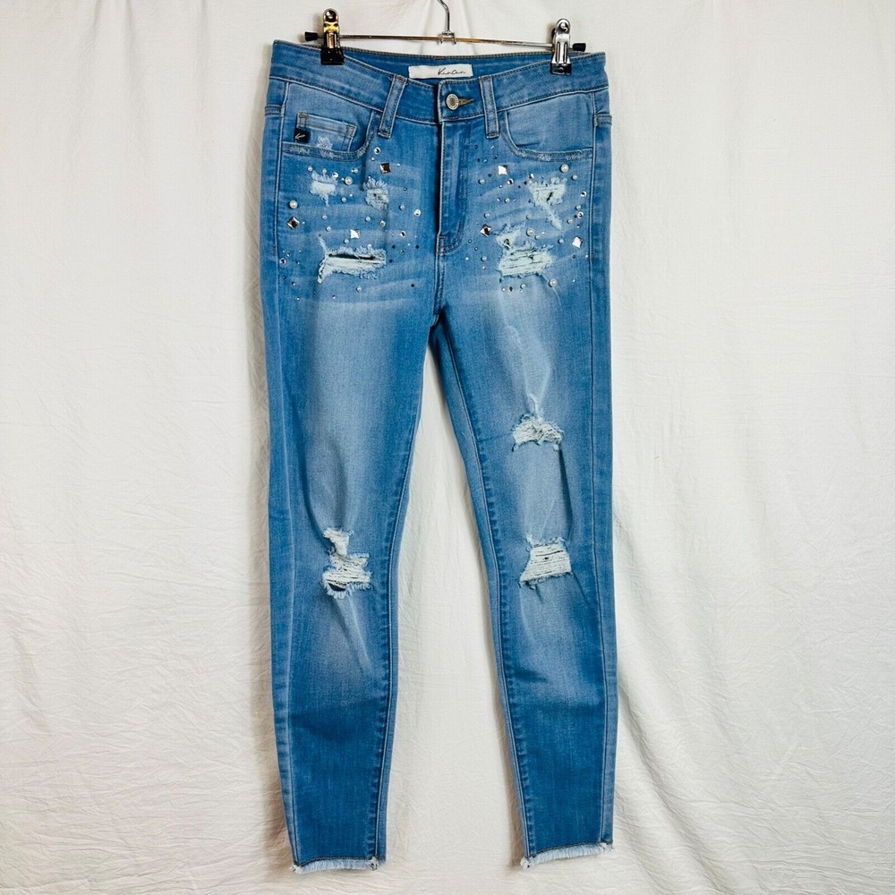 Kancan Los Angeles Ladies‎ Jeans Size 5/26 25x27.5 Distressed Cotton Blend